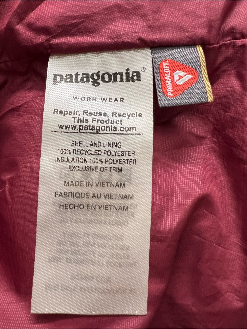 Patagonia Women’s Nano Puff Insulated Puffer Burgundy Quilted Jacket S - Picture 4 of 6